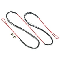 Bow String Replacement, 14 Strands Recurve Bowstring with Nock Point for AMO 60" Recurve Bow, Red-Black