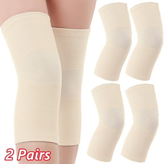 2 Pair Cotton Knee Sleeves for Knee Support, Circulation Improvement & Pain Relief Compression Knee Brace