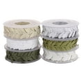 thumbnail image 4 of 15 m / Roll Artificial Silk Leaf Ribbon - Leaves Vine Garlands Ribbon Sew On Lace for DIY Handmade Sewing Crafts , Green, 4 of 7