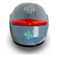 thumbnail image 2 of Casco Negro Infantil C Luz Ciborg Brillante Robot Back azul oscuro, 2 of 4
