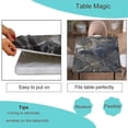 thumbnail image 3 of Elastic Edge Fitted Tablecloth, Marble Pattern Printed on Wrinkle Resistant Polyester Table Cover, for Kitchen Dining Party Patio Tabletop Decoration, Fit for 34" x 34"Square Table, 3 of 5