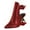 Red, variant on Women Chic Sculpted Rose High Heels Pointed Closed Toe Ankle Buckle Strap Fashion Sandals Mules Evening Wear Shoes Size 9 Navy