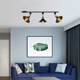 thumbnail image 5 of FSLiving Adjustable Angle H-Type Track Pendant Light E26 Bronze Base Black Metal Shade Retro Industrial Design Lighting Fixture for Kitchen Island Bar Sink Home Decor (No Bulb & Track) - 1 Light, 5 of 7
