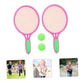 thumbnail image 3 of FUTUREORYY 3Pack Kids Badminton Rackets Plastic Racket Shape for Beginners Multifunctional Game Props, 3 of 5