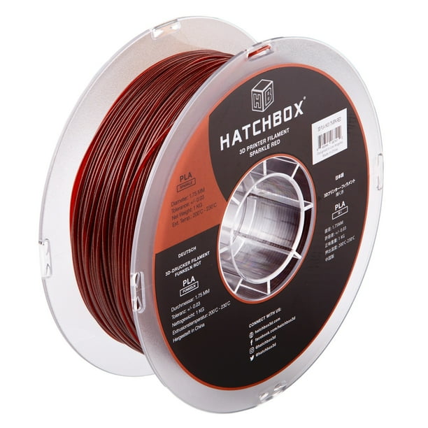 HATCHBOX Sparkle PLA 3D Printer Filament, Dimensional Accuracy +/ 0.03
