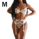 thumbnail image 1 of Conjunto de ropa interior de sujetador Lencería sexy para mujer Diseño de encaje Sujetador push-up erótico Kit de bragas de tanga de malla, M Vogacara XX000123-02, 1 of 7