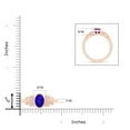 thumbnail image 4 of ANGARA Natural Vintage Style Bezel-Set 1.25 ct Tanzanite Ring with Diamonds in 14K Rose Gold for Women (Size-8x6mm) | December Birthstone, Anniversary, Jewelry Gift for Women | Natural Tanzanite Ring, 4 of 8