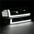 thumbnail image 6 of DNA Motoring For 99-02 Chevy Silverado 1500 2500 HD LED DRL Headlight Bumper Lamps Black Pair, 6 of 11