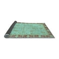 thumbnail image 2 of Ahgly Company Indoor Round Oriental Light Blue Traditional Area Rugs, 4' Round, 2 of 4