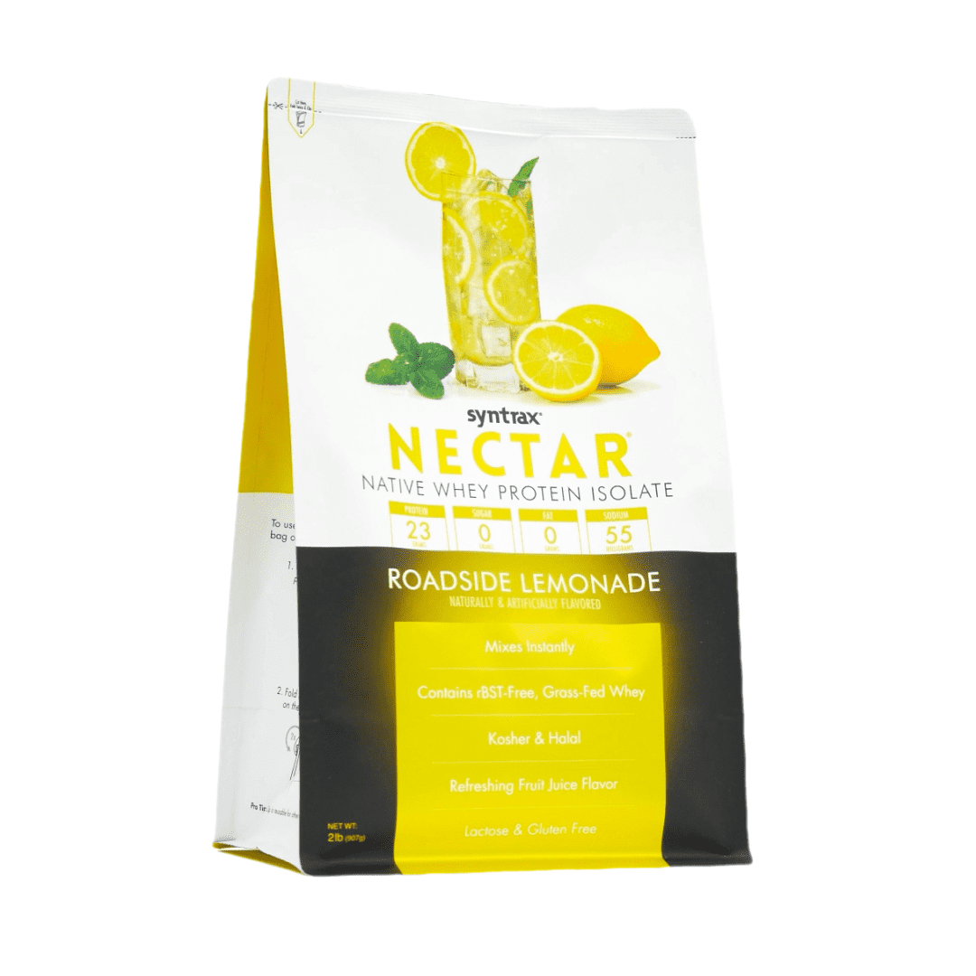 Syntrax Nectar, Roadside Lemonade, 2 lbs. 100% Whey Protein Isolate, Refreshing Fruit Juice Flavor