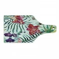 thumbnail image 1 of Watercolor Flower Cutting Board, Tropical Wild Orchid Flowers with Palm Leaves Print Exotic Style Nature, Tempered Glass Cutting and Serving Board, Wine Bottle Shape, Multicolor, by Ambesonne, 1 of 1