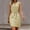 Khaki, variant on Morttic Women's Textured Pit Stripe Half Button Sleeveless Drawstring Waist Mini Dress – Solid Color Summer Office Wear Black,S