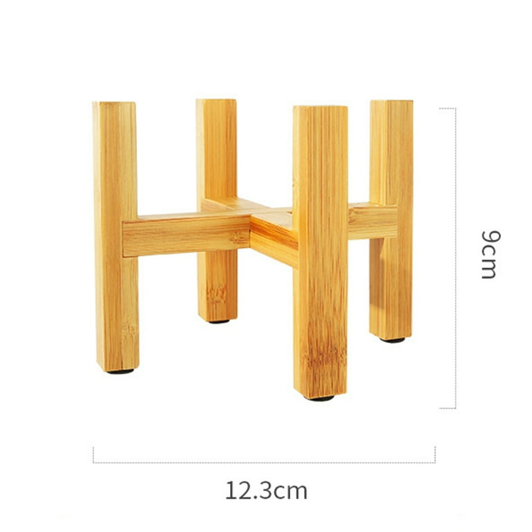 Yirtree Plant Stand Durable Wood Planter Pot Trays Flower Pot