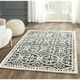 thumbnail image 3 of SAFAVIEH Cambridge Leslie Geometric Wool Area Rug, Black/Ivory, 4' x 6', 3 of 3