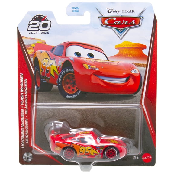 Mattel Disney and Pixar Cars 1:55 Scale Die-Cast Vehicles, Collectible Toy Cars, Lightning McQueen