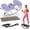 Purple, variant on Rock Stepper, Side to Side Latera, Stepper with LCD Display, Low-Impact Home Workout for Legs, Glutes & Cardio, Quiet, Compact Fitness Machine for Apartment & Home Gym