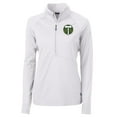 thumbnail image 2 of Women's Cutter & Buck  White Portland Timbers Adapt Eco Knit Stretch Recycled Half-Zip Top, 2 of 3