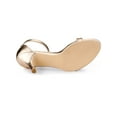 thumbnail image 6 of BLISSFUL STEP Women's Solid Color Open Toe Rhines Ankle Strap Stiletto Sandals Rose Gold 9, 6 of 9