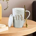 thumbnail image 6 of Coffee Mug Set, Perfect Wedding Gifts for Couples, and Anniversary Presents, Ceramic Marble 14 oz, 6 of 8