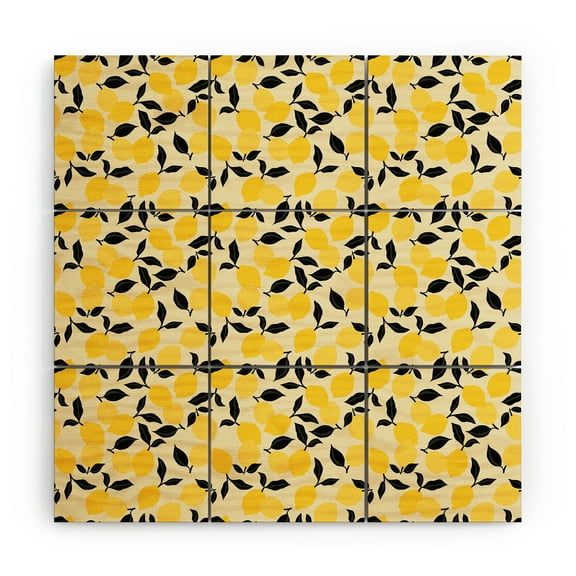Society6 Alisa Galitsyna Lemon Garden Wood Wall Mural 3' x 3'