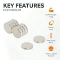 thumbnail image 4 of N42 Neodymium Disc Magnet - 14mm dia x 2mm thick - 3.74lbs Pull - (Pack of 10), 4 of 5