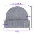 thumbnail image 6 of sunsanly Winter Unisex Hat Knitted Stretchy Dome Hat Thick Solid Color Ear Protection Warm Daily Wear Cap Outdoor Skiing Cap, 6 of 8