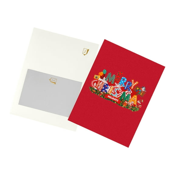 Holiday Season Card with Musical Sound and Warm LED Effect Greeting Card