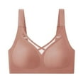 thumbnail image 3 of Gkeoshab Nursing Bras Women Plus Size Seamless Bra Thin Minimizer Bra with Side Control & Anti-Sag Pink M, 3 of 3