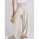 thumbnail image 2 of Pantalones Palazzo ANRABESS de lino, cintura alta, color albaricoque, para mujer, 2 of 8
