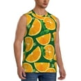 thumbnail image 2 of Uemuo Orange Pattern Men's Sleeveless T-Shirt,Muscle Athletic Tank Top, Moisture-wicking Quick-dry Breathable Classic Tee Top for Gym Run Outdoor Sports-Medium, 2 of 8