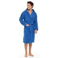 thumbnail image 4 of Men Hooded Bathrobe For Men 100% Cotton Terry Bathrobes with Hood Towel Spa Robe, 4 of 7