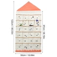 thumbnail image 3 of Fiudx Calendario de Adviento Navideño, Diseño para Colgar En La Pared con 24 Bolsillos, Tela Reutilizable, Decoración Navideña para El Hogar, Aula U Oficina, Tamaño 23 X 35 Pulgadas., 3 of 7