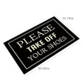 thumbnail image 3 of Vikakiooze Entrance Door Carpet, Funny Sayings Understated Decorative Door Carpet, Please Take Your Shoes Off Non-Slip Rug, Bathroom Floor Mat, 3 of 8