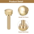 thumbnail image 4 of M6x25mm Knurled Thumb Screws, 5 Pack Brass Thumb Screws with Shoulder, Brass Tone, 4 of 5