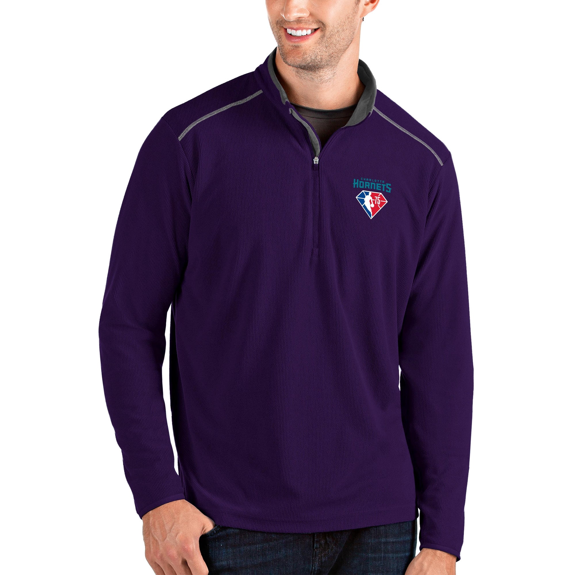 Men's Antigua Purple Charlotte Hornets 