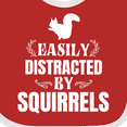 thumbnail image 4 of Inktastic Easily Distracted by Squirrels Boys or Girls Baby Bib, 4 of 4