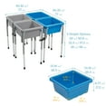 thumbnail image 2 of ECR4Kids 4-Station Sand and Water Adjustable Height Table, Sensory Bins, Grey/French Blue, 2 of 9
