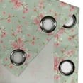 thumbnail image 4 of Ambesonne Flowers Grommet Curtain, Retro Spring Blossoms, 50" x 96", Mint Pink, 4 of 6