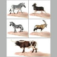 thumbnail image 2 of Animal Figurines Toys Preschool Educational Longhorn Bull Zebra Longhorn Antelope Grassland Animals Sets Cupcake Decor, 2 of 21