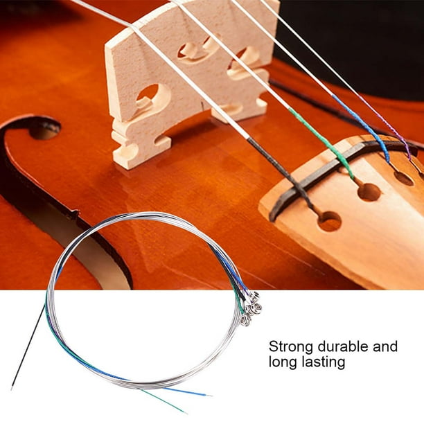 Cuerda De Violín 4/4, Juego EADG Con Núcleo De Acero Entorchado En Plata, Cuerdas Fuertes Y Duraderas Para Violines De Tamaño Completo