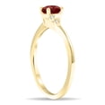 thumbnail image 3 of SZUL Women's Round Shaped Garnet and Diamond Tierra Ring in 10K Yellow Gold, 3 of 5