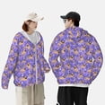 thumbnail image 4 of Kdxio Pugs and Flowers Print Women Men Sun Protection UPF 50+ Jackets Zip Up Long Sleeve Hoodie Hiking Lightweight with Pockets, 4 of 7