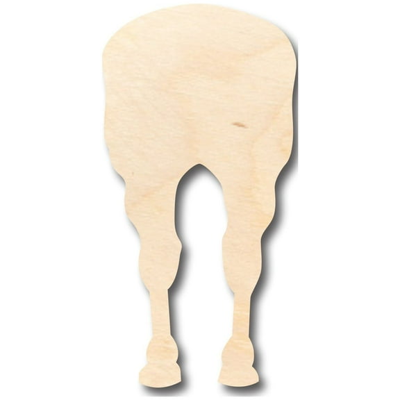 Unfinished Wood Horse Backside Shape - Craft - up to 46" DIY 14" / 1/8"