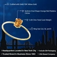 thumbnail image 2 of Gem Stone King 10K Yellow Gold Engagement Ring 0.40 Ct Oval Orange Red Madeira Citrine, 2 of 6