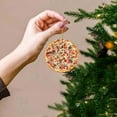 thumbnail image 3 of WUSUOWEI Pizza Ornaments for Christmas Tree Hanging Acrylic Ornament Xmas Decorations Gifts for FoodLovers, Women, Men Round Ornament Holiday Home Decor 5/4/3/2/1PCS, 3 of 8