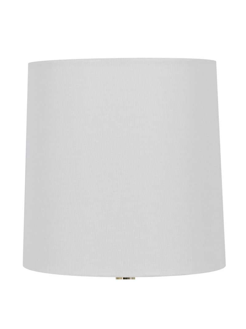 Mainstays 12.75 inch White Ball Table Lamp with Linen Shade for