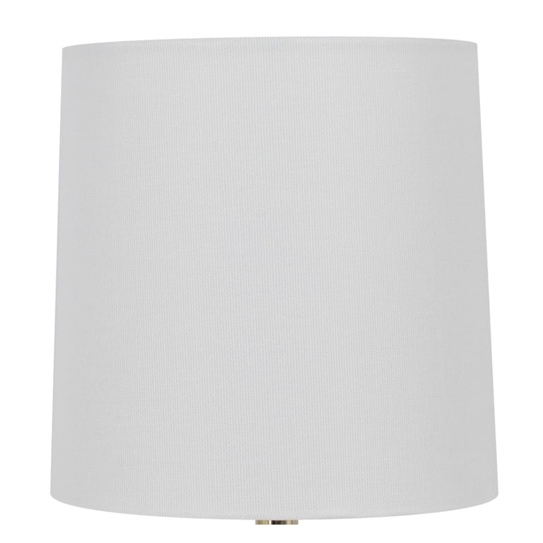 Mainstays 12.75 inch White Ball Table Lamp with Linen Shade for
