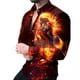 thumbnail image 3 of Camisa hawaiana de manga larga para hombre, camisa social de playa 2024, forro de alta gama para hombre, camisa estampada en 3D, clase de oposición en blanco y negro, 3 of 5