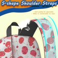 thumbnail image 3 of 17 Inch Lightweight Backpack,PVC Waterproof Oxford Fabric, Ergonomically Designed, with Large Capacity, Floral Flowers Print, 3 of 4