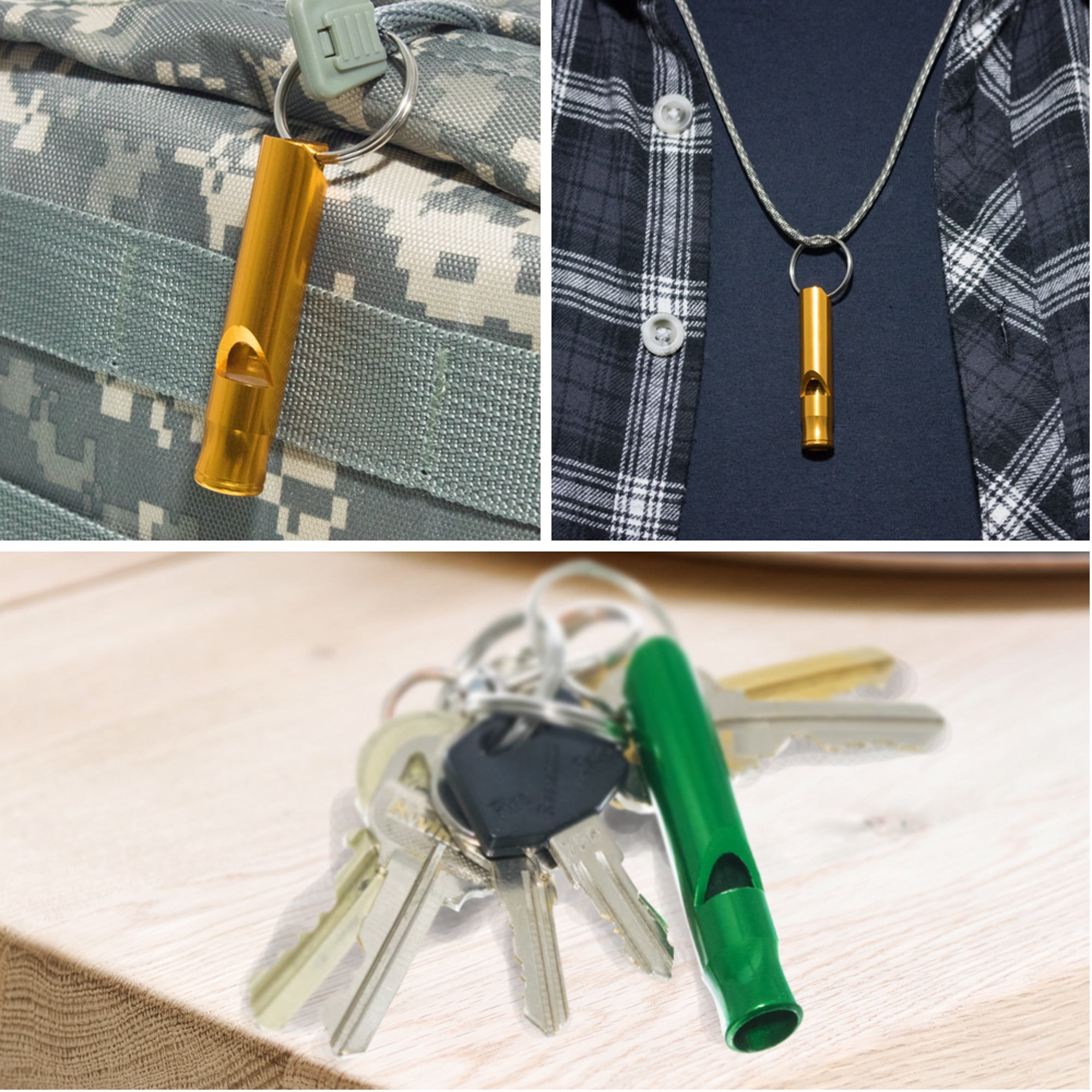 West Coast Paracord Security Whistles - Emergency, Hiking, Camping, Survival - Various Pack Sizes and Colors
